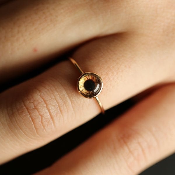 14 ayar altın Göz Iris Altın Yüzük