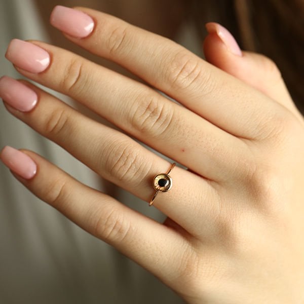 14 ayar altın Göz Iris Altın Yüzük