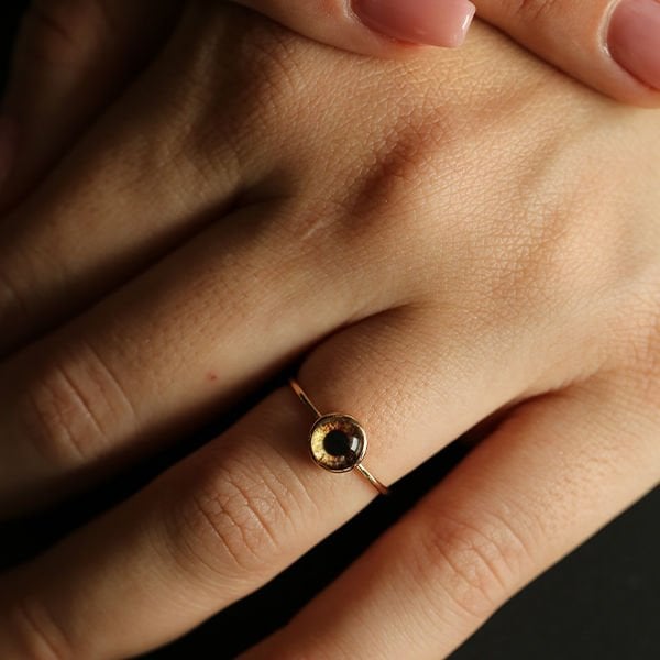 14 ayar altın Göz Iris Altın Yüzük