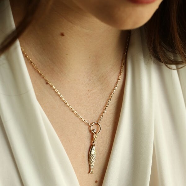 Queen Fish Altın Kolye