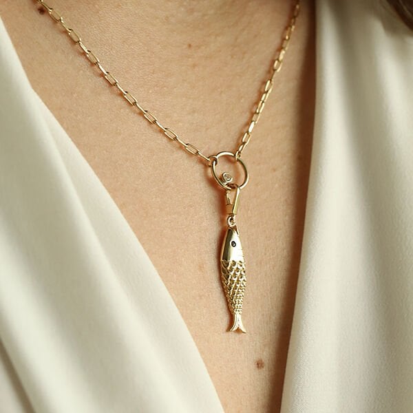 Queen Fish Altın Kolye