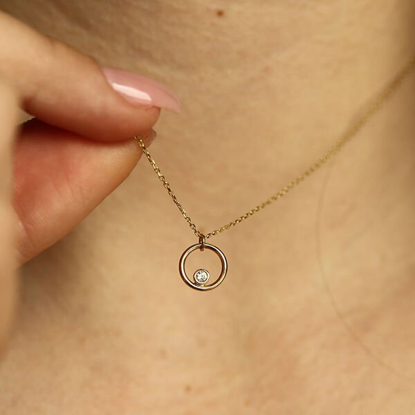 Cercle Point Altın Kolye