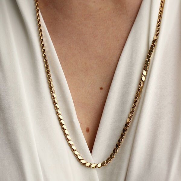 Pullu Altın Zincir  Kolye