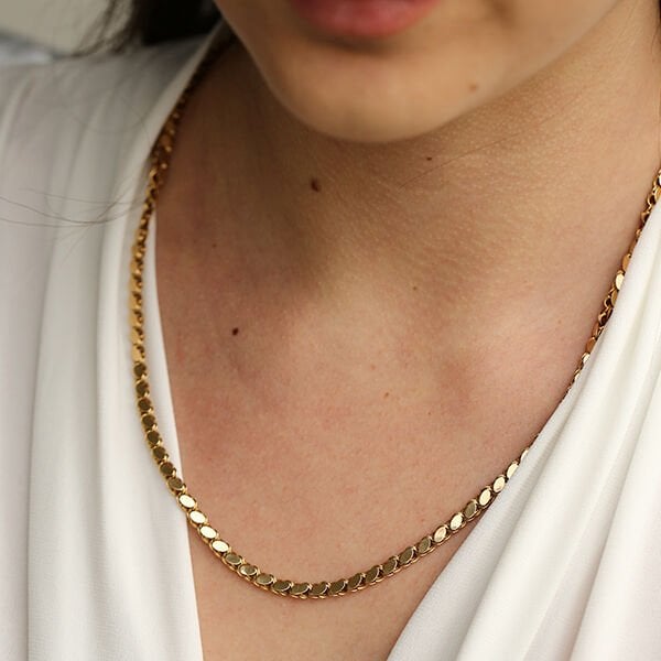 Pullu Altın Zincir  Kolye