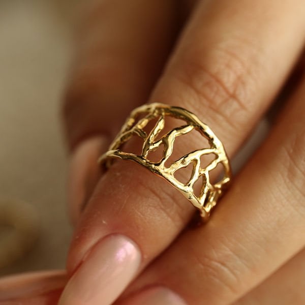 Lines Altın Yüzük