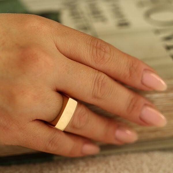 Dikdörtgen Altın Yüzük
