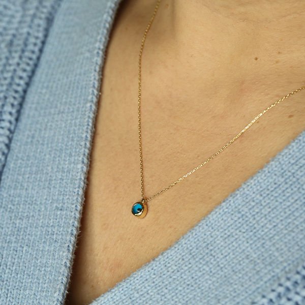 Nazar Minimal Boncuk Altın Kolye