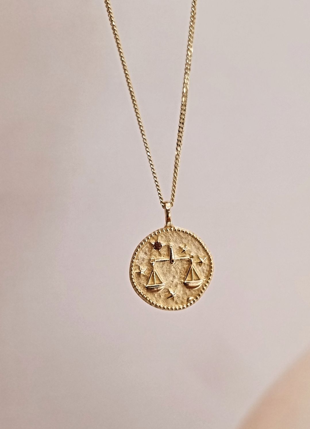 Ancient  Libra Terazi Burç Kolye