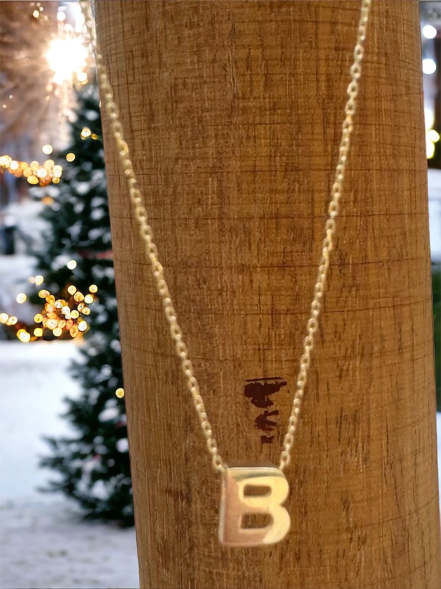 14ayar altın harf kolye