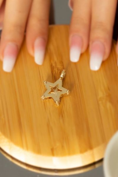 14 ayar altın yıldız kolye ucu