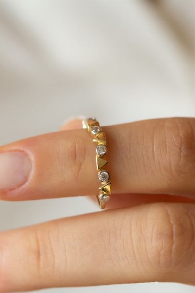 14 ayar altın tasarım yüzük