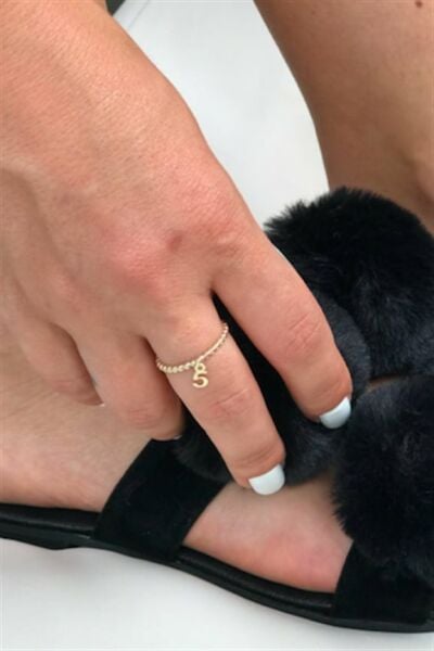 14 ayar altın rakam yüzük