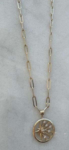 14 ayar altın yıldız kolye