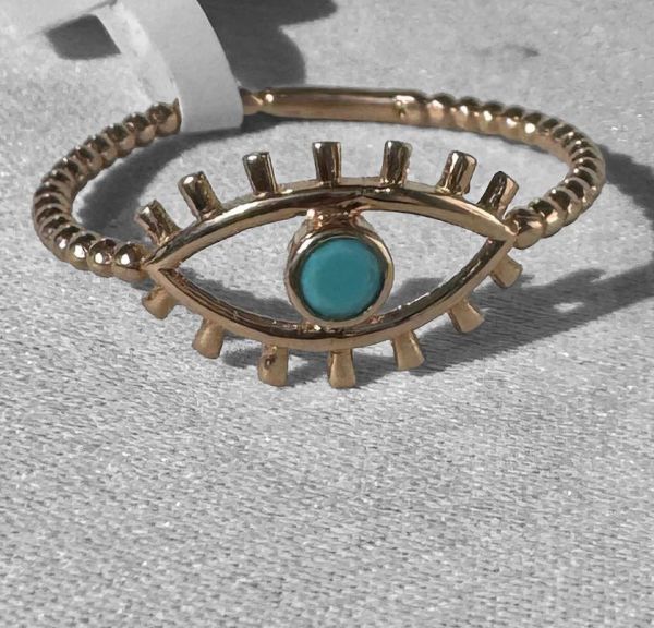 14ayar altın nazar boncuklu yüzük