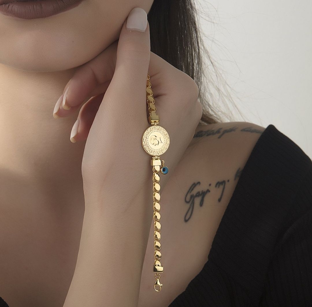 Çeyrek Altınlı Klasik Bileklik