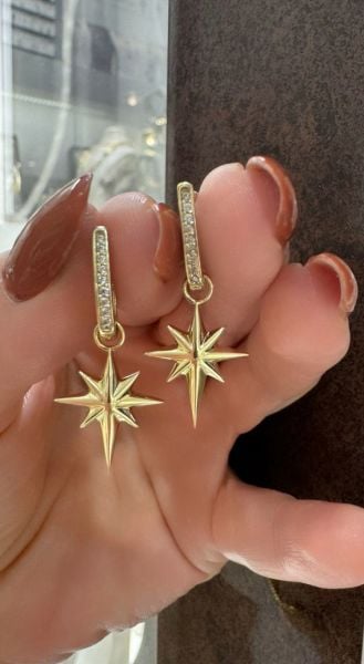 14 ayar altın kuzey yıldızı kolye