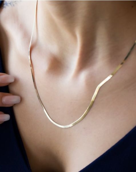 Altın İtalyan Ezme Kolye