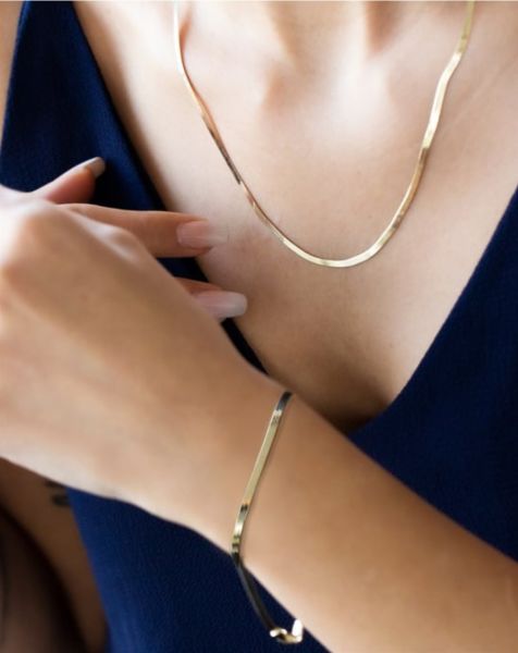 Altın İtalyan Ezme Kolye