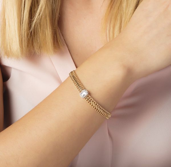 14 Ayar Bagetli Altın Bileklik