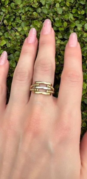 14 ayar altın tasarım yüzük