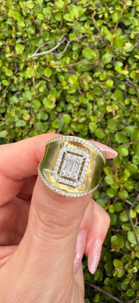 14 ayar baget taşlı tasarım yüzük