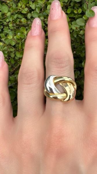 14 ayar sarmaşık 2 renkli yüzük