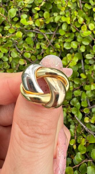 14 ayar sarmaşık 2 renkli yüzük
