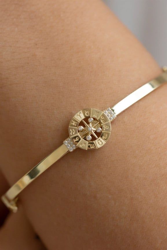 14 Ayar Altın Burç Bileklik