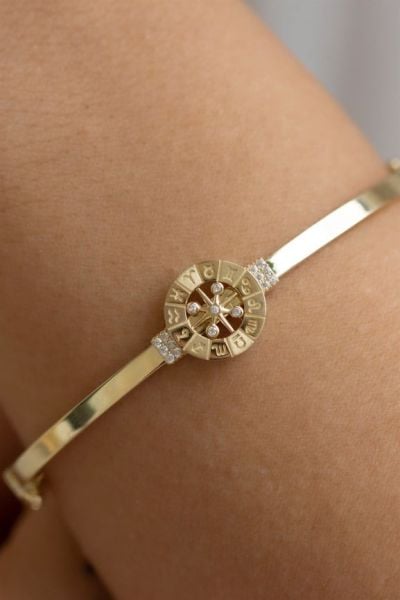 14 Ayar Altın Burç Bileklik