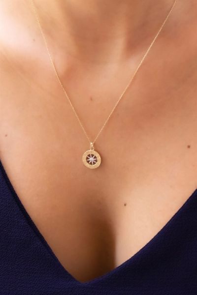 14 Ayar altın Burç Kolye