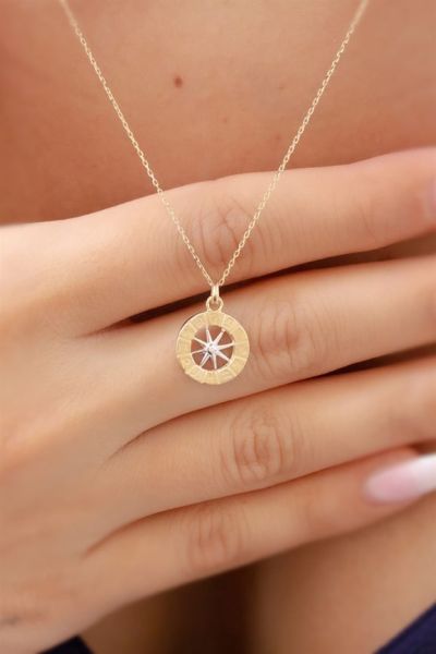 14 Ayar altın Burç Kolye