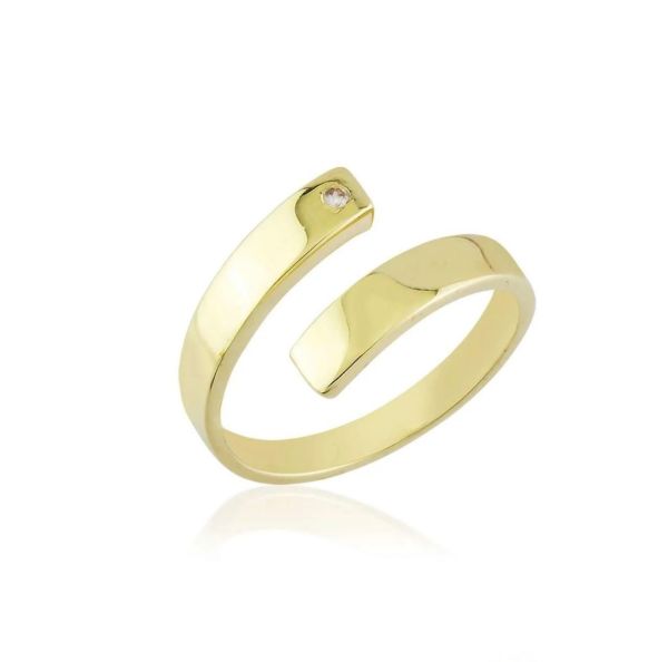 14 Ayar Altın Taşlı Fork Yüzük