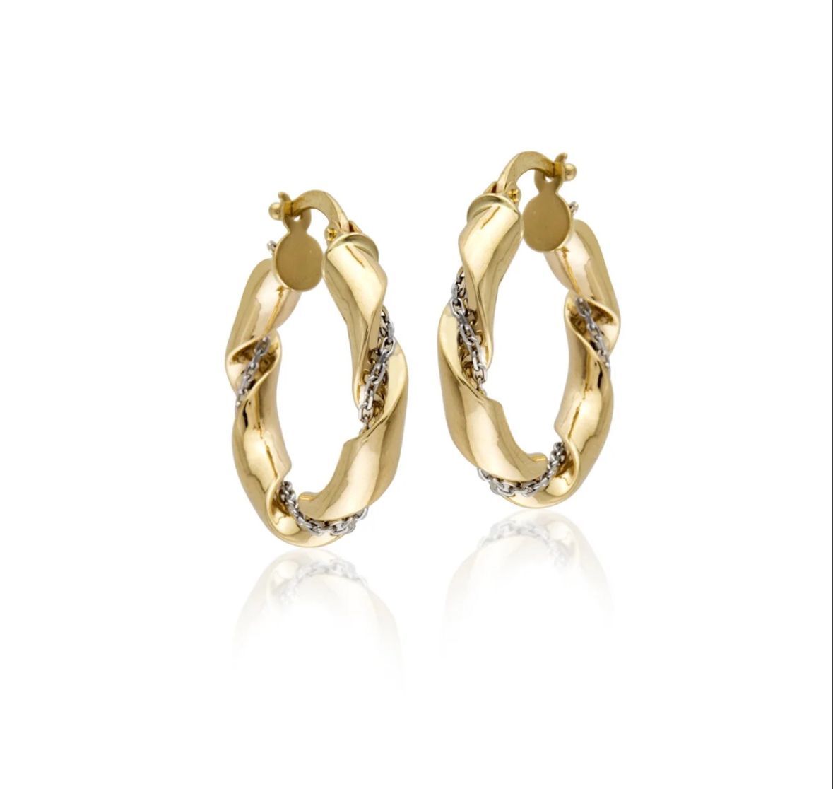 14 Ayar Altın Burgu Halka Küpe