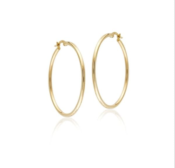 14 Ayar Altın Halka orta boy Küpe