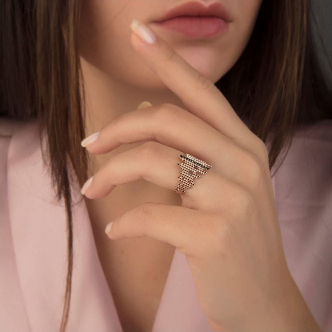 14 Ayar Tasarım Rose  Sergeant Yüzük