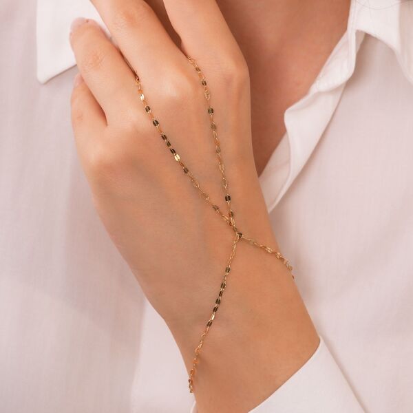 14 Ayar Altın Sade Zincirli Şahmeran