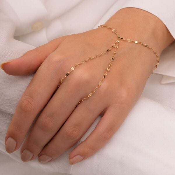 14 Ayar Altın Sade Zincirli Şahmeran