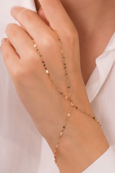 14 Ayar Altın Sade Zincirli Şahmeran