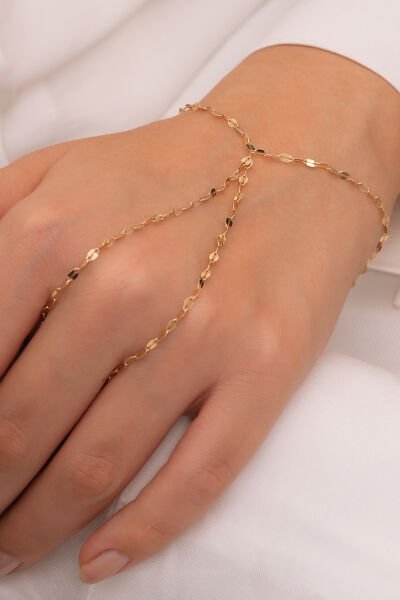 14 Ayar Altın Sade Zincirli Şahmeran