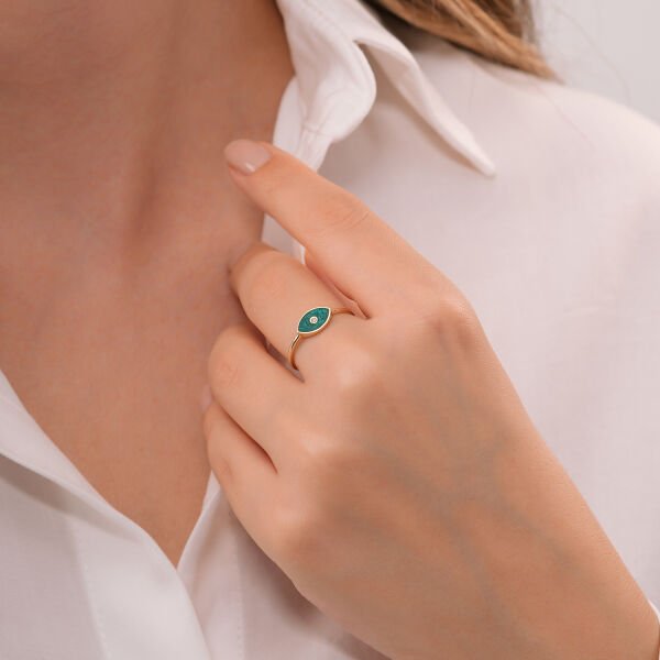 14 Ayar  Aura Mint  Tasarım  Yüzük