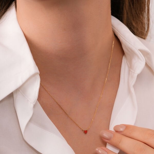 14 Ayar  Red Love Altın Kolye