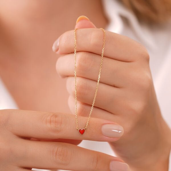 14 Ayar  Red Love Altın Kolye