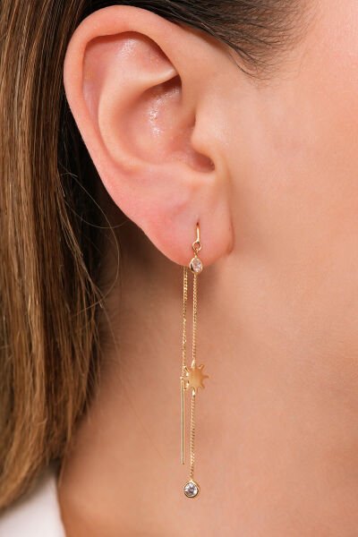 14 Ayar Golden Rays Altın Küpe