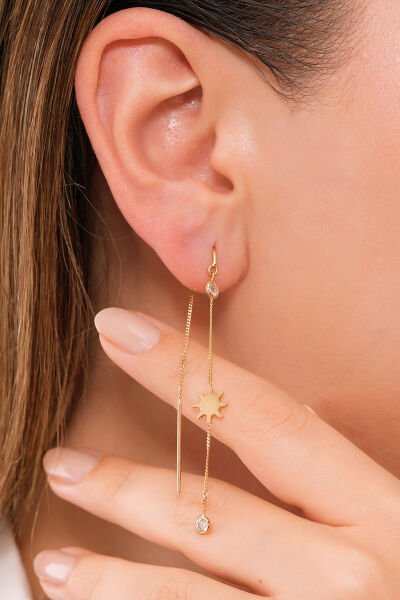 14 Ayar Golden Rays Altın Küpe