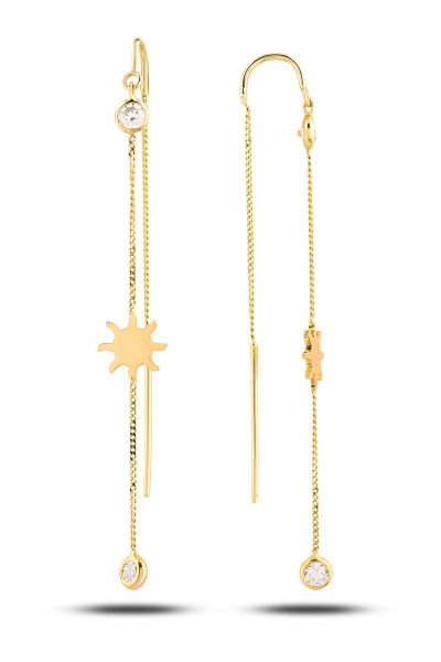 14 Ayar Golden Rays Altın Küpe