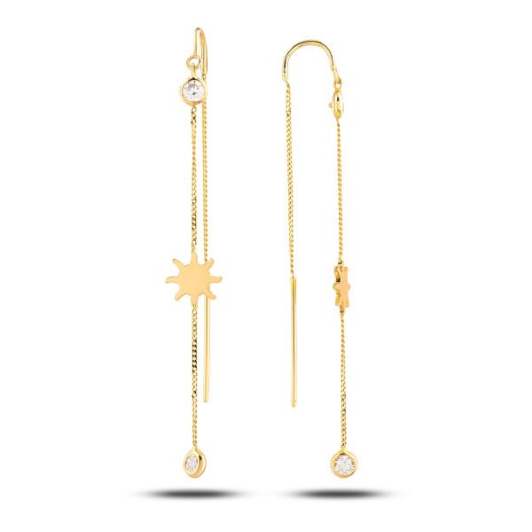 14 Ayar Golden Rays Altın Küpe