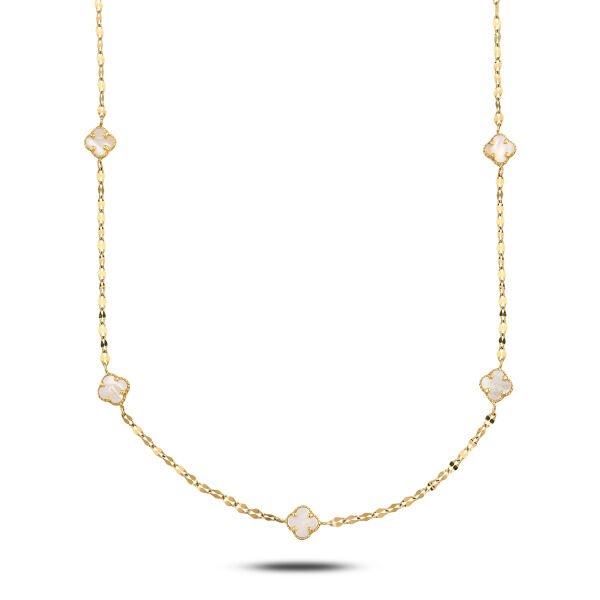 14 Ayar  Pearl  Clover  Yonca Kolye