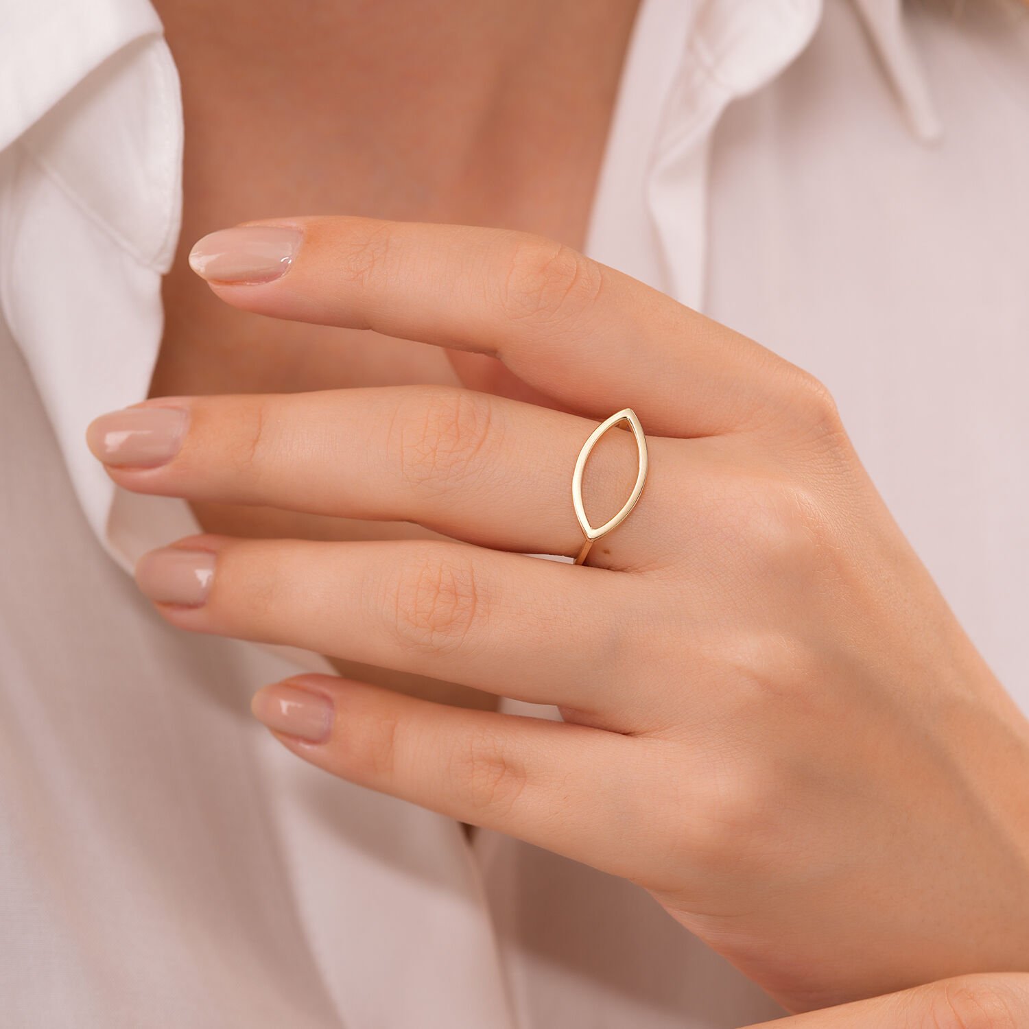 14 Ayar Pure Form Tasarım Yüzük