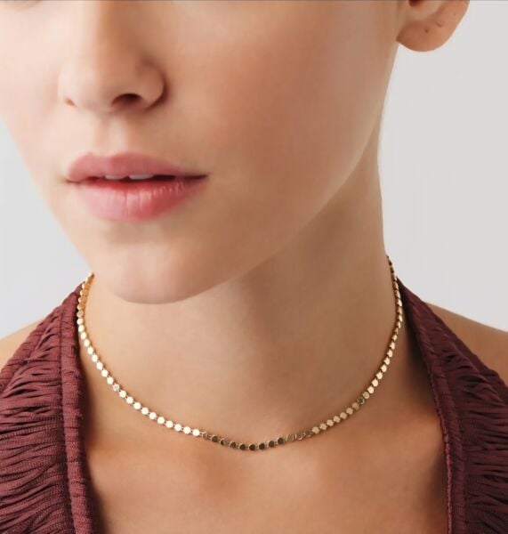 14 Ayar Luna Lıne Choker