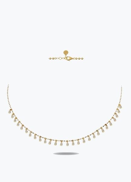 14 Ayar Seren Choker Kolye